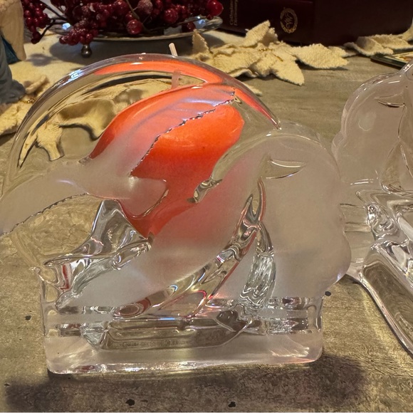 PartyLite Clear Seagull Tealight Candle Holder Set Of 2 P0510 Retired - Picture 10 of 11